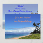 Uitnodiging van de Tropische Partij Maui (Voorkant / Achterkant)