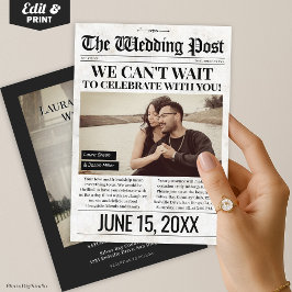 Uitnodiging van de trouwkrant, uitnodiging van de 