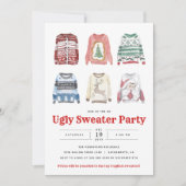 Uitnodiging van de Ugly Sweater Kerstfeestdag (Voorkant)