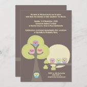 Uitnodiging van de Uilen van de Ceremonie van het (Voorkant / Achterkant)