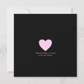 Uitnodiging van de Valentijnse partij Roze en Blac (Achterkant)