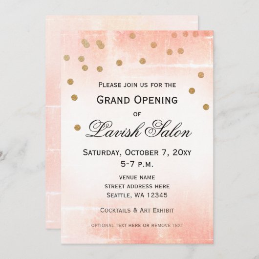 Uitnodiging van de Vennootschap van de Kleine Roze (Voorkant / Achterkant)