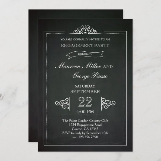 uitnodiging van de verdragsluitende partij Chalkb (Voorkant / Achterkant)