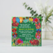 Uitnodiging van de verjaardag: 005 Olifanten (Staand voorkant)