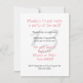 Uitnodiging van de verjaardag - Partij bij het Mal (Achterkant)