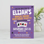 Uitnodiging van de verjaardag van de magiër - Wand (Staand voorkant)