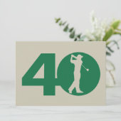 Uitnodiging van de Verjaardag van het Golf van de (Staand voorkant)