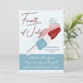 Uitnodiging van de vierde juli (Staand voorkant)