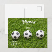 Uitnodiging van de voetbalpartij op groengras (Voorkant / Achterkant)