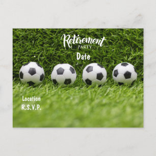 Uitnodiging van de voetbalpartij op groengras
