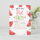 Uitnodiging van de Watermelon Thmed Summer Pool (Staand voorkant)