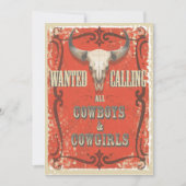 Uitnodiging van de Westerne partij Rustic (Voorkant)