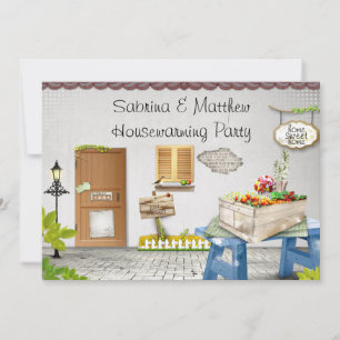 Uitnodiging van de Whimiscal Garden Housewarming P