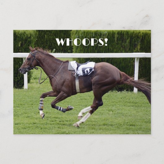 UITNODIGING VAN DE WHOOPS RACE DAY PARTIJ (Voorkant)