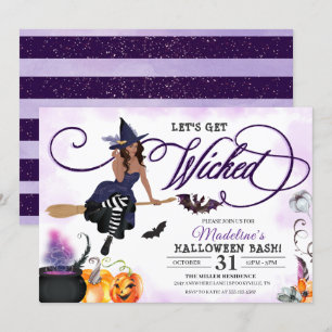 Uitnodiging van de Witch Halloween Partij