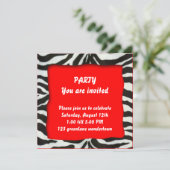 uitnodiging van de zebra (Staand voorkant)