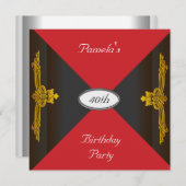 Uitnodiging van de Zwarte en Rode Partij (Voorkant / Achterkant)