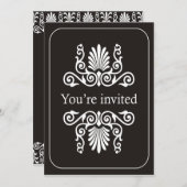 Uitnodiging van de Zwarte en Witte Dag (Voorkant / Achterkant)