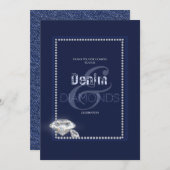 Uitnodiging van denim en diamanten (Voorkant / Achterkant)