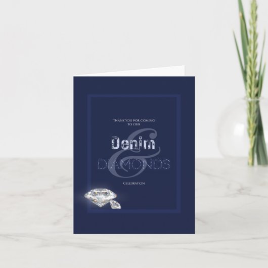 Uitnodiging van denim en diamanten (Voorkant)