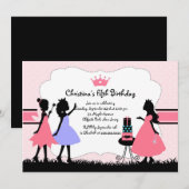  uitnodiging van Diva Birthday Girl (Voorkant / Achterkant)