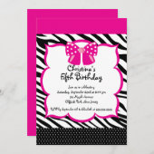  uitnodiging van Diva Birthday Girl (Voorkant / Achterkant)