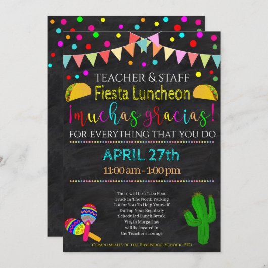 Uitnodiging van docenten (Voorkant / Achterkant)