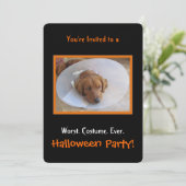 Uitnodiging van Dog Halloween Party (Staand voorkant)