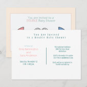 Uitnodiging van dubbele Baby showers rollen (Voorkant / Achterkant)