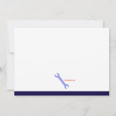 uitnodiging van een automonteur (Achterkant)