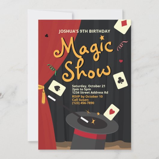 Uitnodiging van een Magische Dag - Magicische Top  (Voorkant)