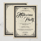Uitnodiging van een partij - Gotisch thema (Voorkant / Achterkant)