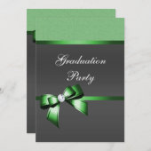 Uitnodiging van Emerald Green & Black Graduation P (Voorkant / Achterkant)