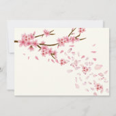 uitnodiging van Floral Ballerina voor de geboorte (Achterkant)