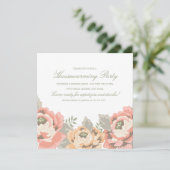  uitnodiging van Floral Housewarming Party (Staand voorkant)