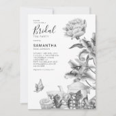 uitnodiging van Floral Tea Party Bridal Shower (Voorkant)