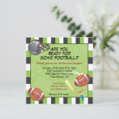 Uitnodiging van footballs voor volwassenen of kind (Staand voorkant)