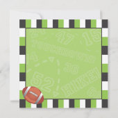 Uitnodiging van footballs voor volwassenen of kind (Achterkant)