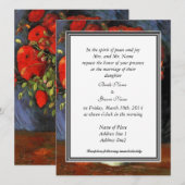  uitnodiging van Gogh, rode papaver (Voorkant / Achterkant)