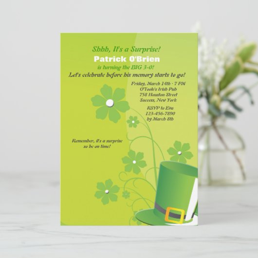 Uitnodiging van Groene Hoogste Partij (Staand voorkant)