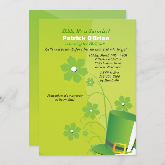 Uitnodiging van Groene Hoogste Partij (Voorkant / Achterkant)