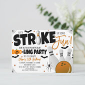Uitnodiging van Halloween Bowling Party (Staand voorkant)
