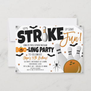 Uitnodiging van Halloween Bowling Party