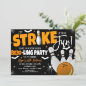 Uitnodiging van Halloween Bowling Party (Staand voorkant)
