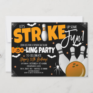 Uitnodiging van Halloween Bowling Party