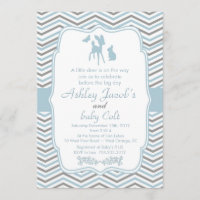  uitnodiging van het baby shower Bambi Deer Woodla