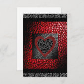 Uitnodiging van het Kant van Valintine van het (Voorkant / Achterkant)