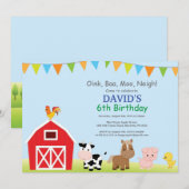 Uitnodiging van het land van boerderij op zaterdag (Voorkant / Achterkant)