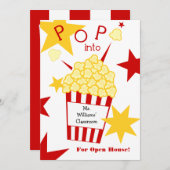 Uitnodiging van het Open Huis van de school - Popc (Voorkant / Achterkant)