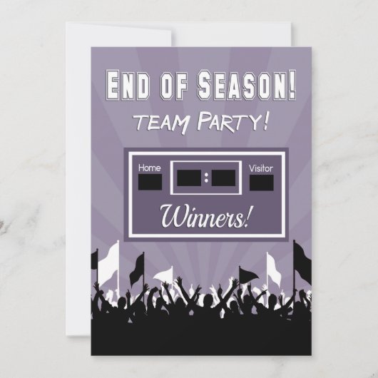 Uitnodiging van het team van het einde van het sei (Voorkant)